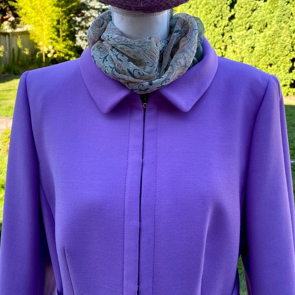 Designer Escada Virgin Wool Lavender Light Jacket  Blazer Office Outfit - Picture 6 of 12